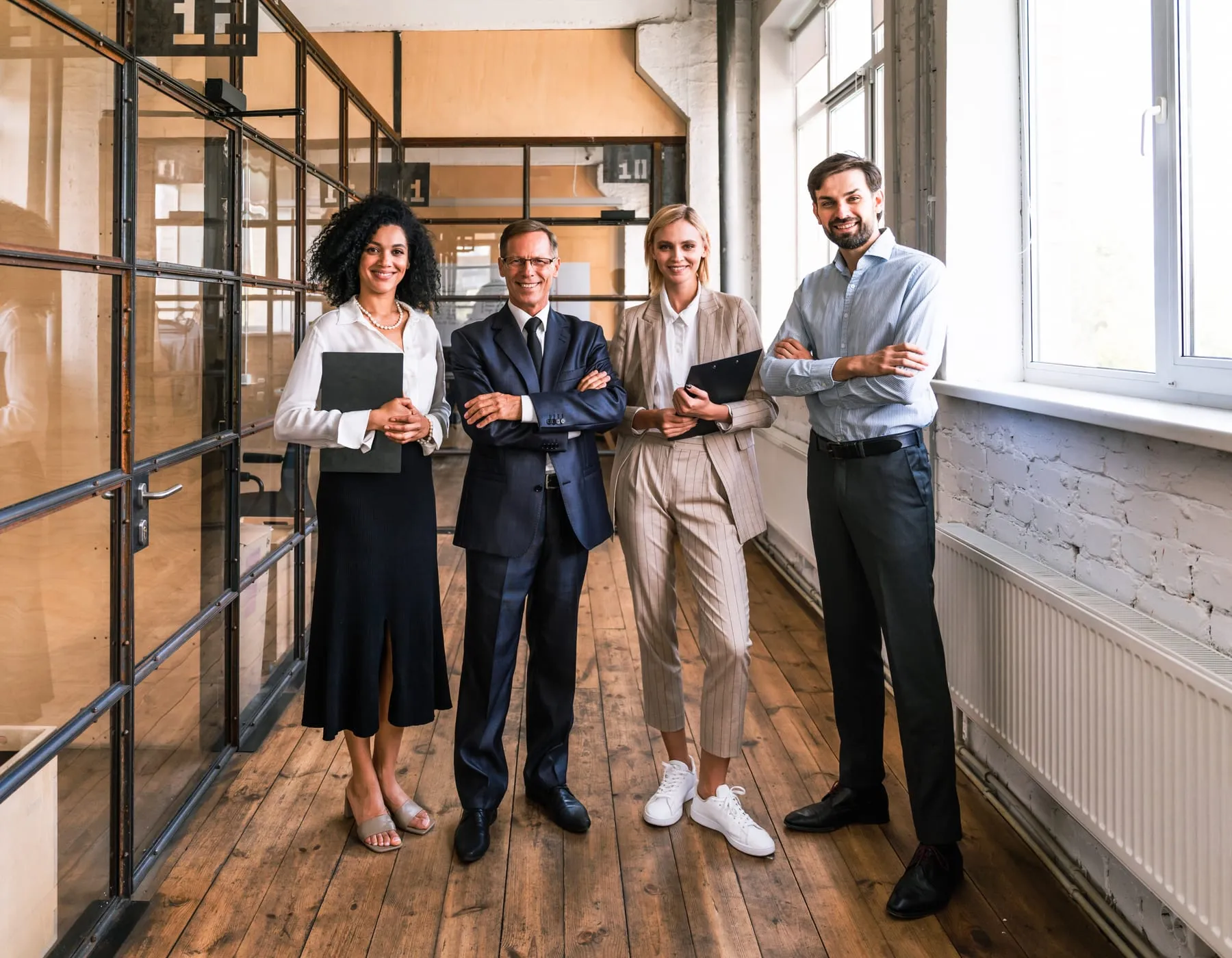 A confident team of business professionals