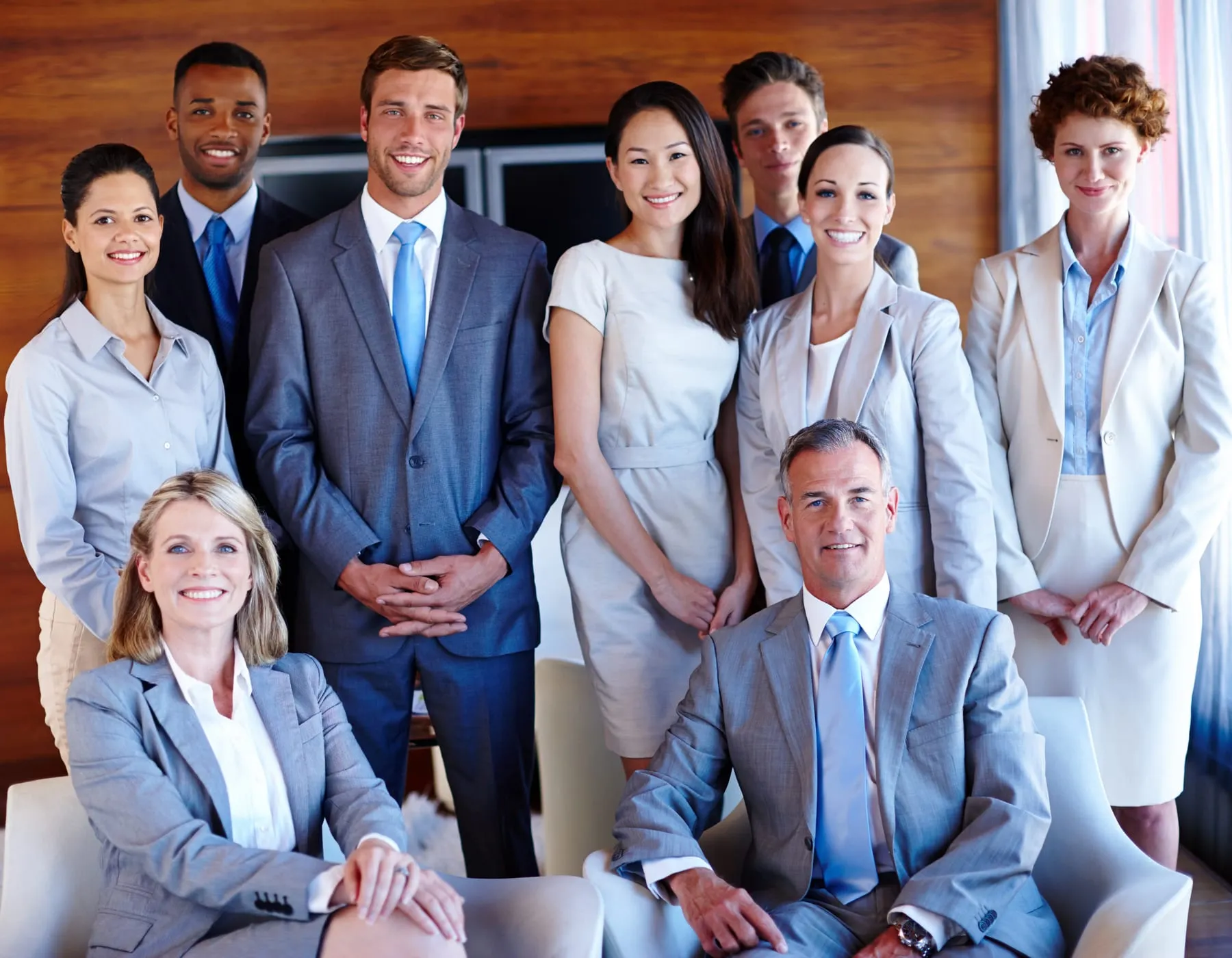 A confident team of business professionals