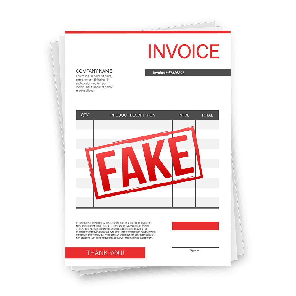 Fake invoice